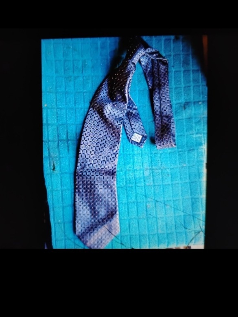 Classic Geometric Pattern Blue Men's Tie